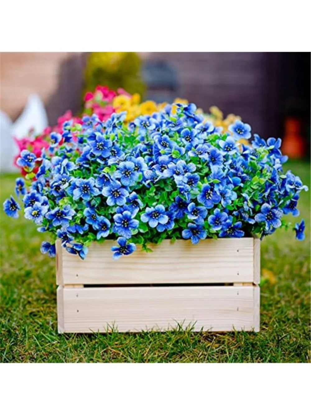 Artificial Outdoor Plants UV Resistant Faux Greenery Bushes Porch Patio Decor